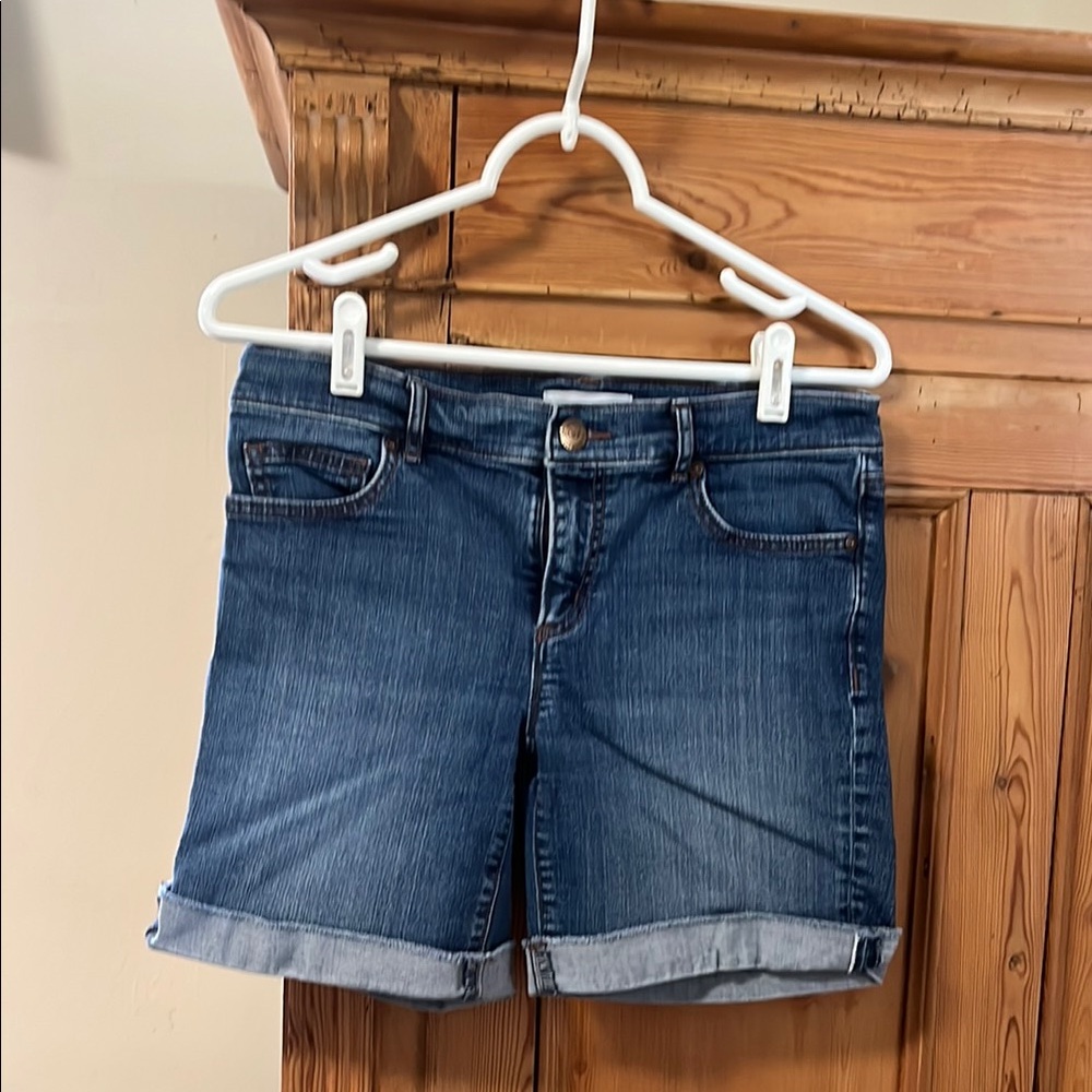 Loft Cuffed Denim Shorts